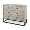 Mercana Genevieve Fir Veneer 3 Drawer Accent Cabinet