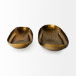 Mercana Karmen Gold Hammered Oversized Bowls- Set of 2 Clearance