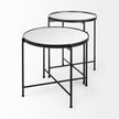 Mercana Samantha Black Mirror Top Accent Table