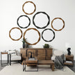 Mercana Maddox Medium Brown Wood w/ Black Metal End/Side Table