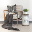 Mercana Ajax II Cream Fabric W/ Brown Wooden Frame Accent Chair