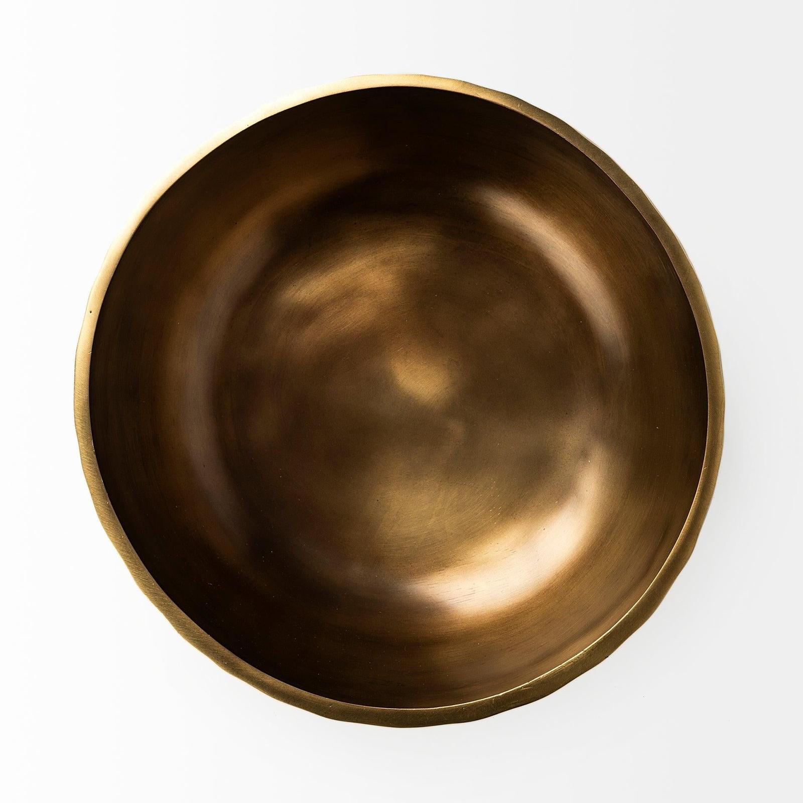 Mercana Karmel Gold Hammered Aluminum Bowl