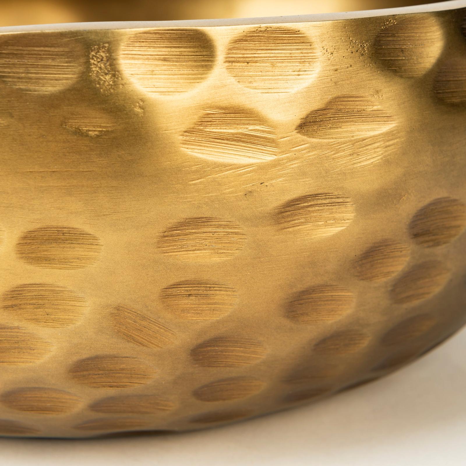 Mercana Karmel Gold Hammered Aluminum Bowl