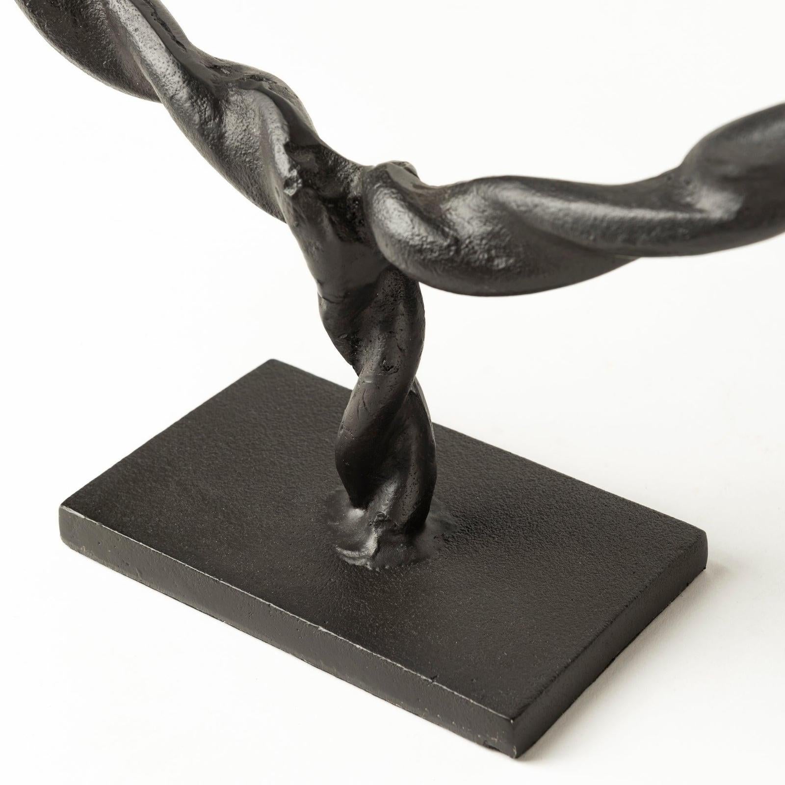 Mercana Rizwan Black Aluminum Braided Circular Object
