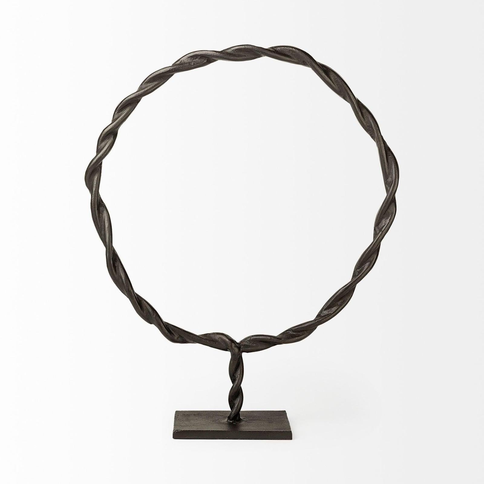 Mercana Rizwan Black Aluminum Braided Circular Object