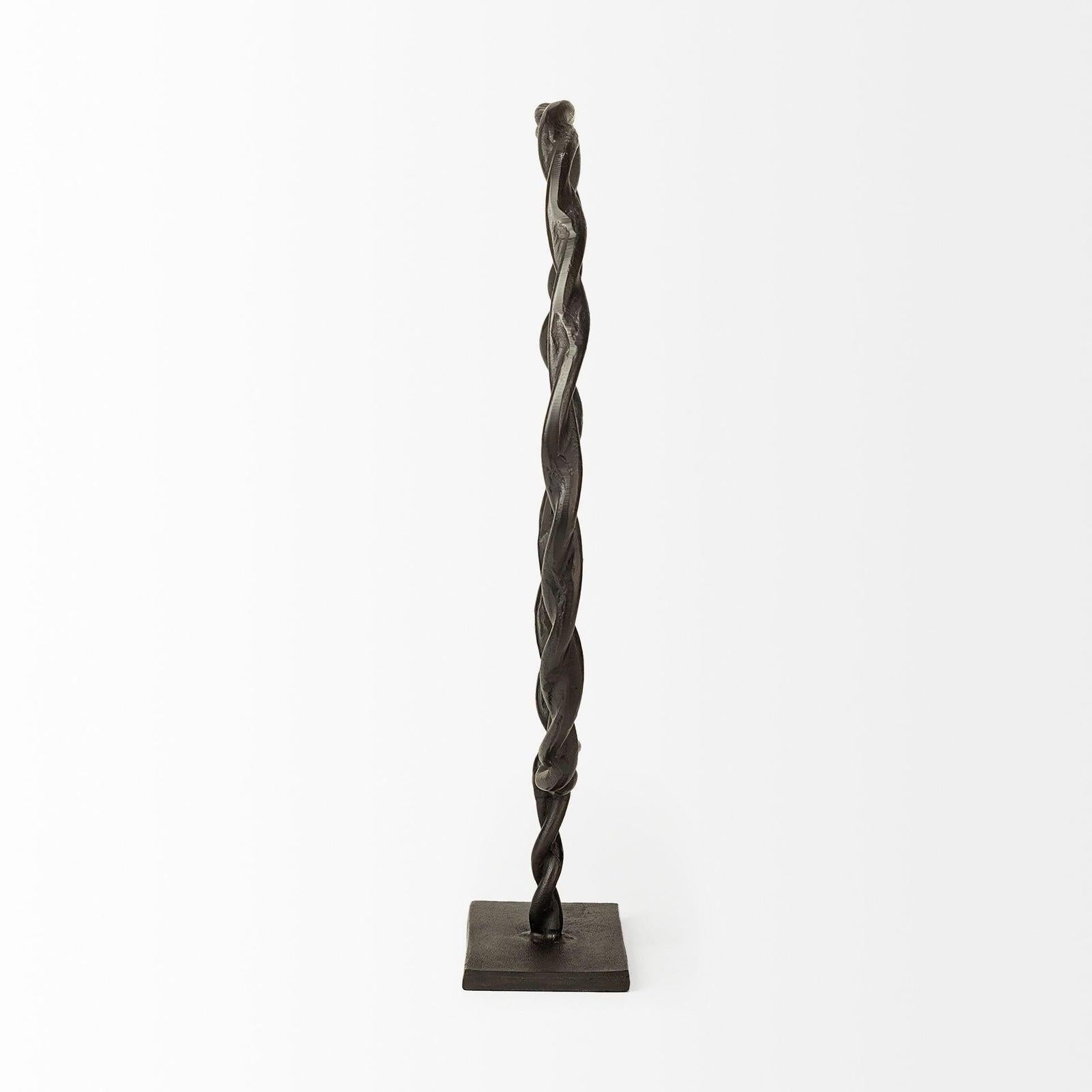 Mercana Rizwan Black Aluminum Braided Circular Object