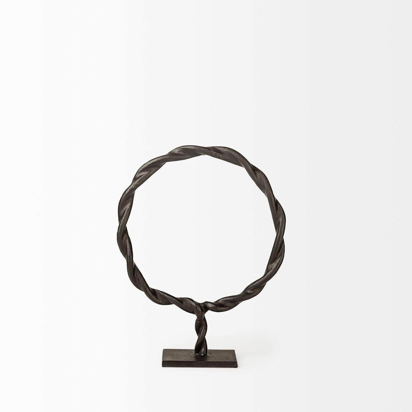 Mercana Rizwan Black Aluminum Braided Circular Object
