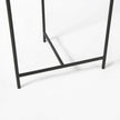 Mercana Stella Gray Round Marble Top W/Black Base Accent Table