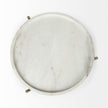Mercana Stella White Round Marble Top W/Gold Base Accent Table Clearance