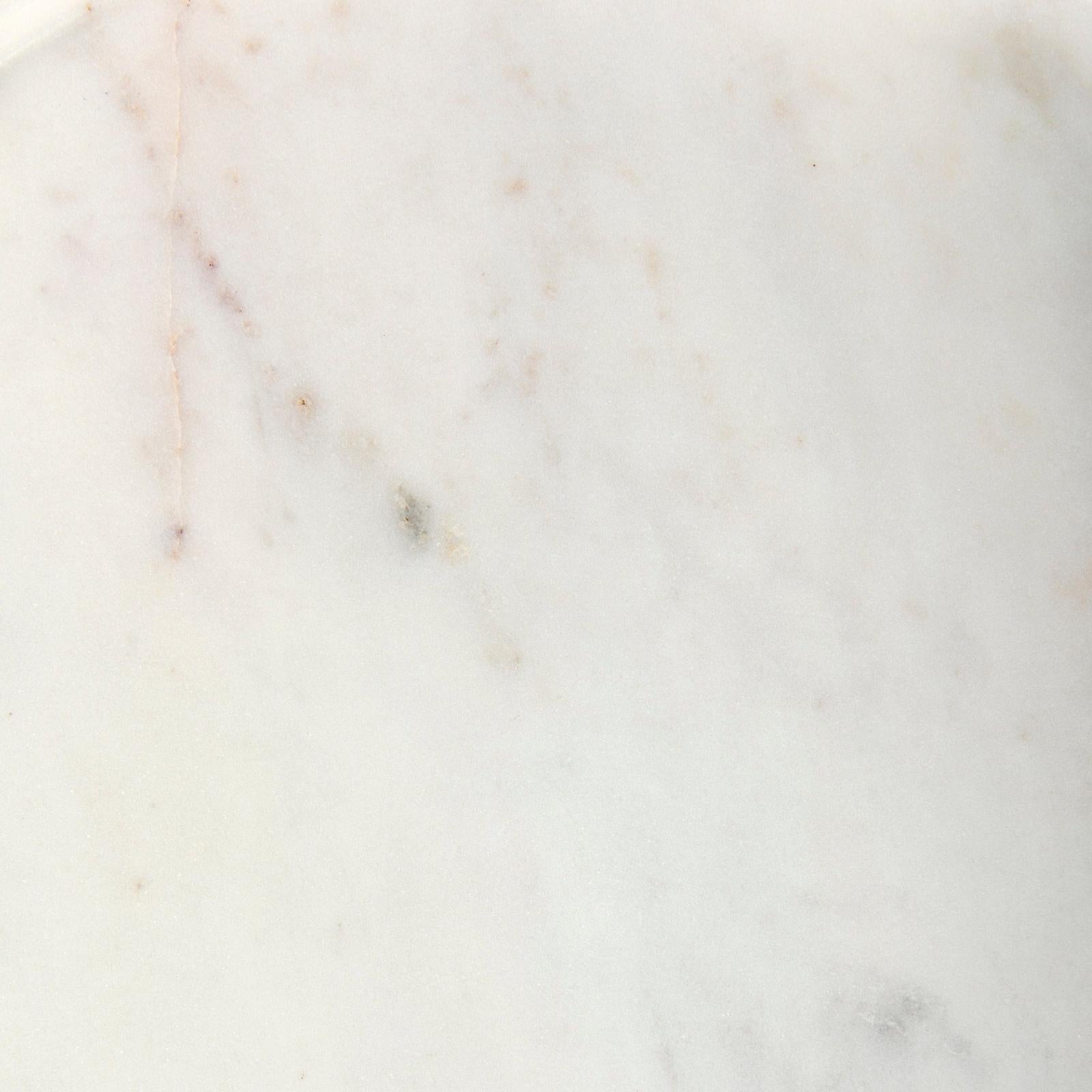Mercana Stella White Round Marble Top W/Gold Base Accent Table Clearance