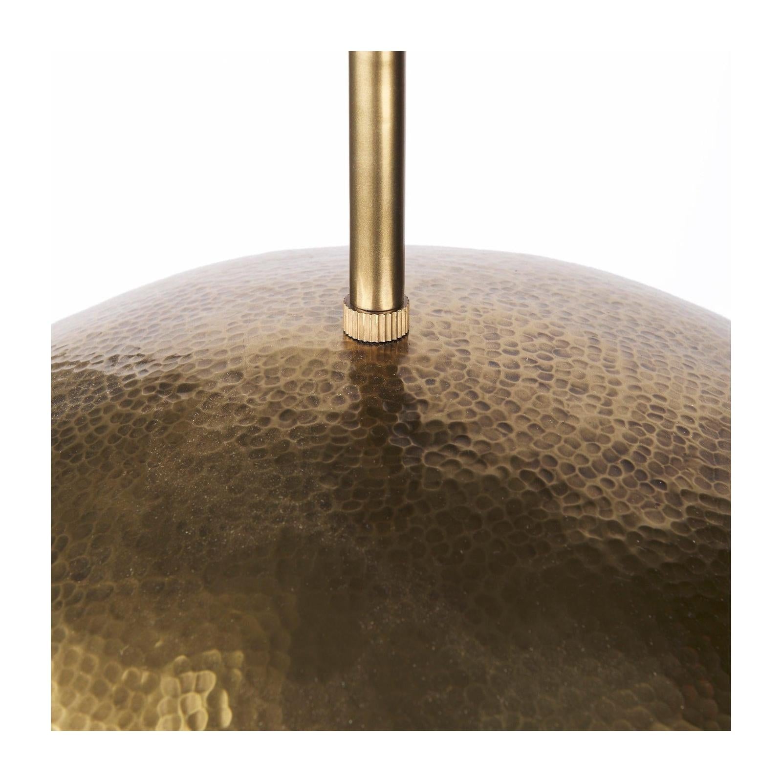Mercana Garnet Gold Hammered Metal Pendant Light Clearance