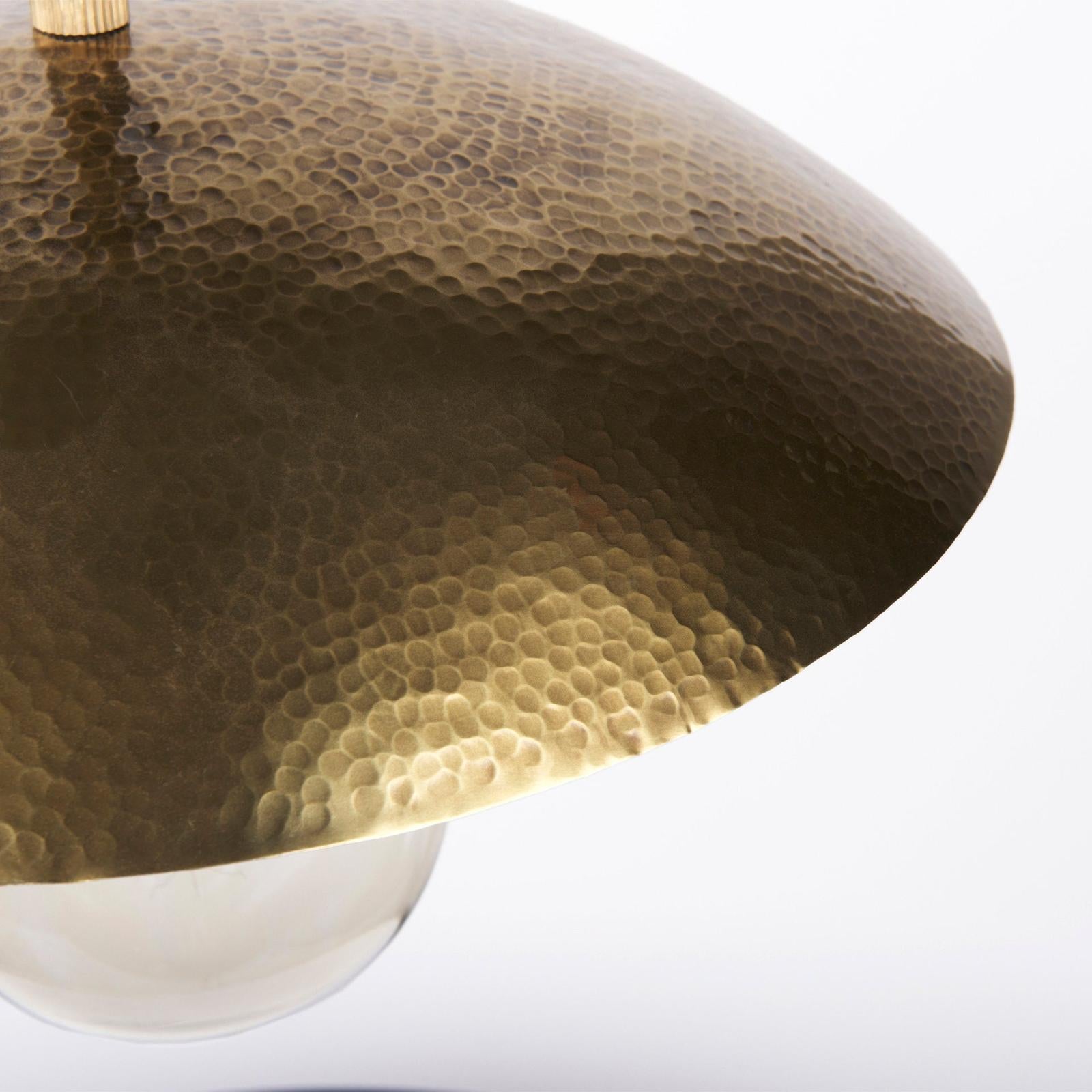 Mercana Garnet Gold Hammered Metal Pendant Light Clearance