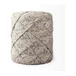 Mercana Esfera Beige Chevron Woven Round Pouf