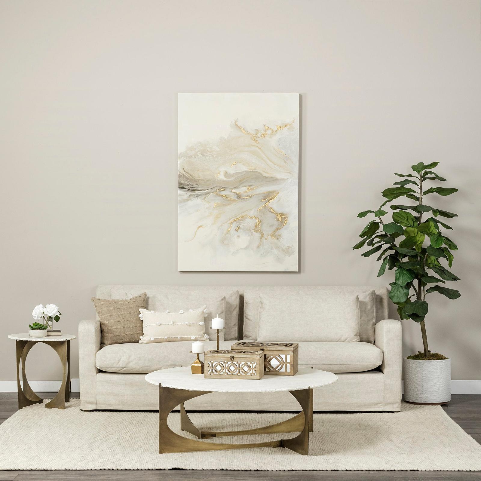 Mercana Reinhold Round Metal Base Coffee Table