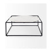 Mercana Austen Round White Marble Top W/ Black Metal Frame Coffee Table Clearance