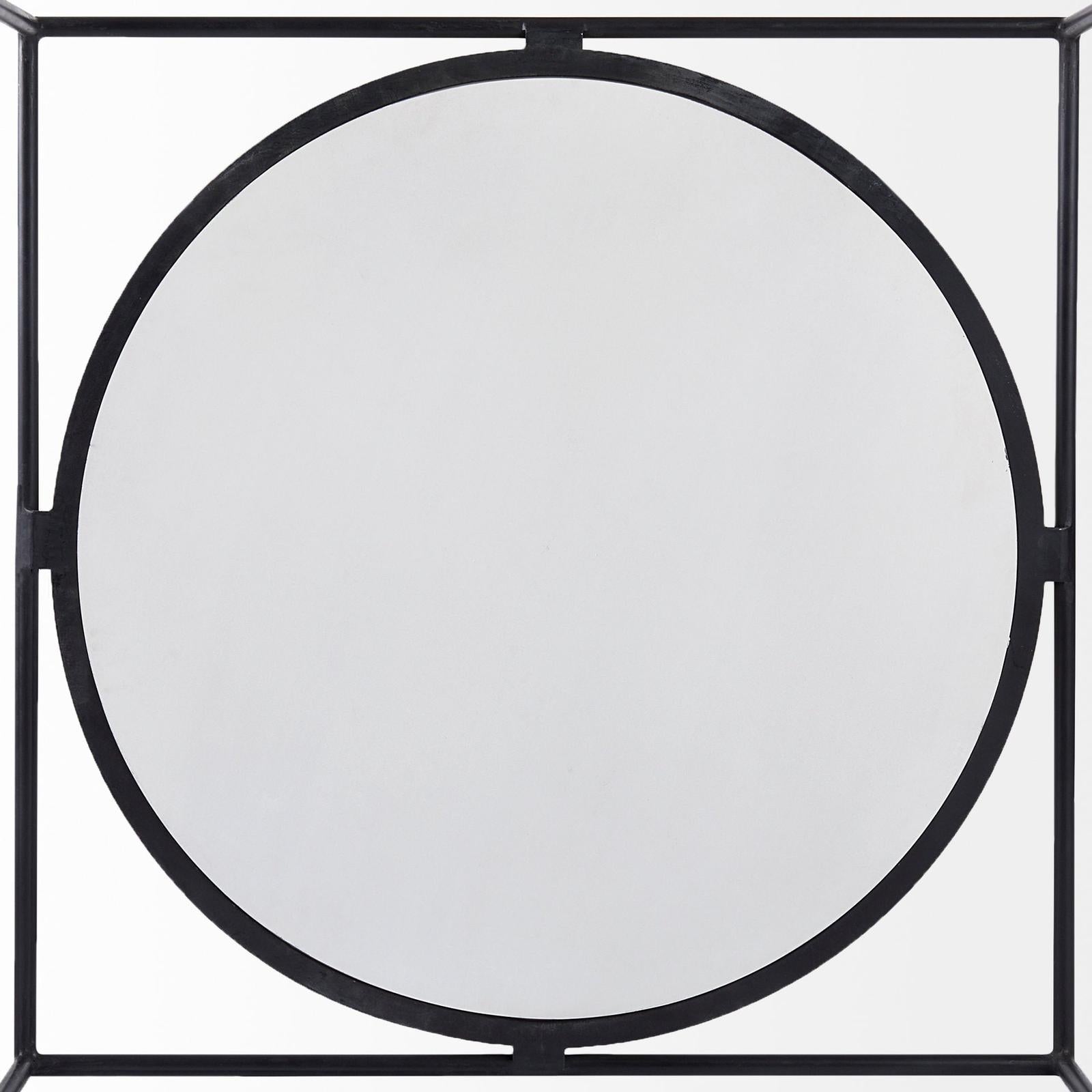 Mercana Austen Round White Marble Top W/ Black Metal Frame Coffee Table Clearance