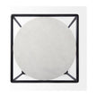 Mercana Austen Round White Marble Top W/ Black Metal Frame Side Table Clearance