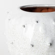 Mercana Julian Glossy White Ceramic Spoked Vase