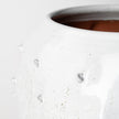 Mercana Julian Glossy White Ceramic Spoked Vase