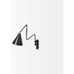 Mercana Cobalt Black Metal Cone Shaped Swivel Wall Sconce