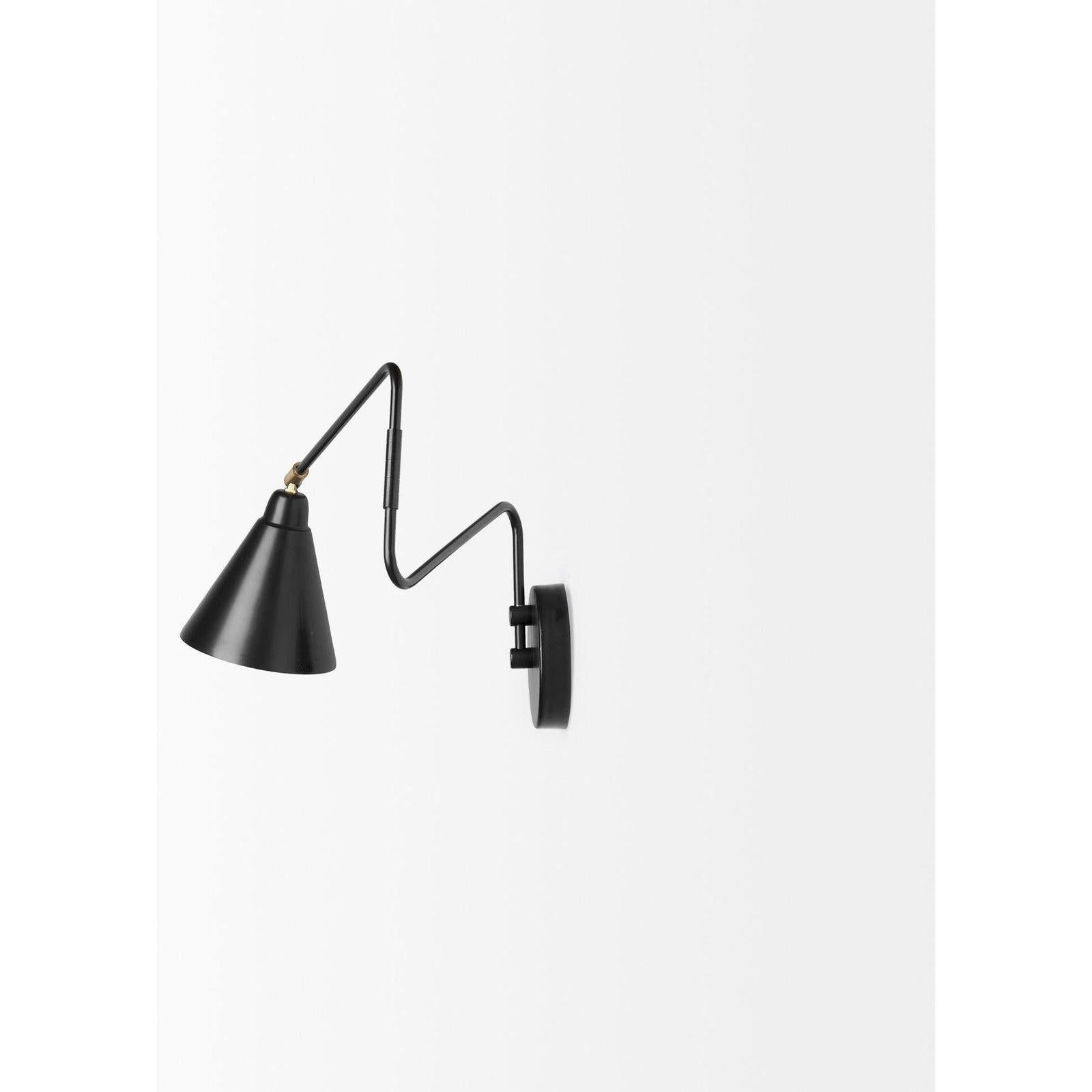 Mercana Cobalt Black Metal Cone Shaped Swivel Wall Sconce