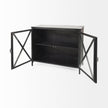 Mercana Poppy Black Metal With Glass Door Accent Cabinet
