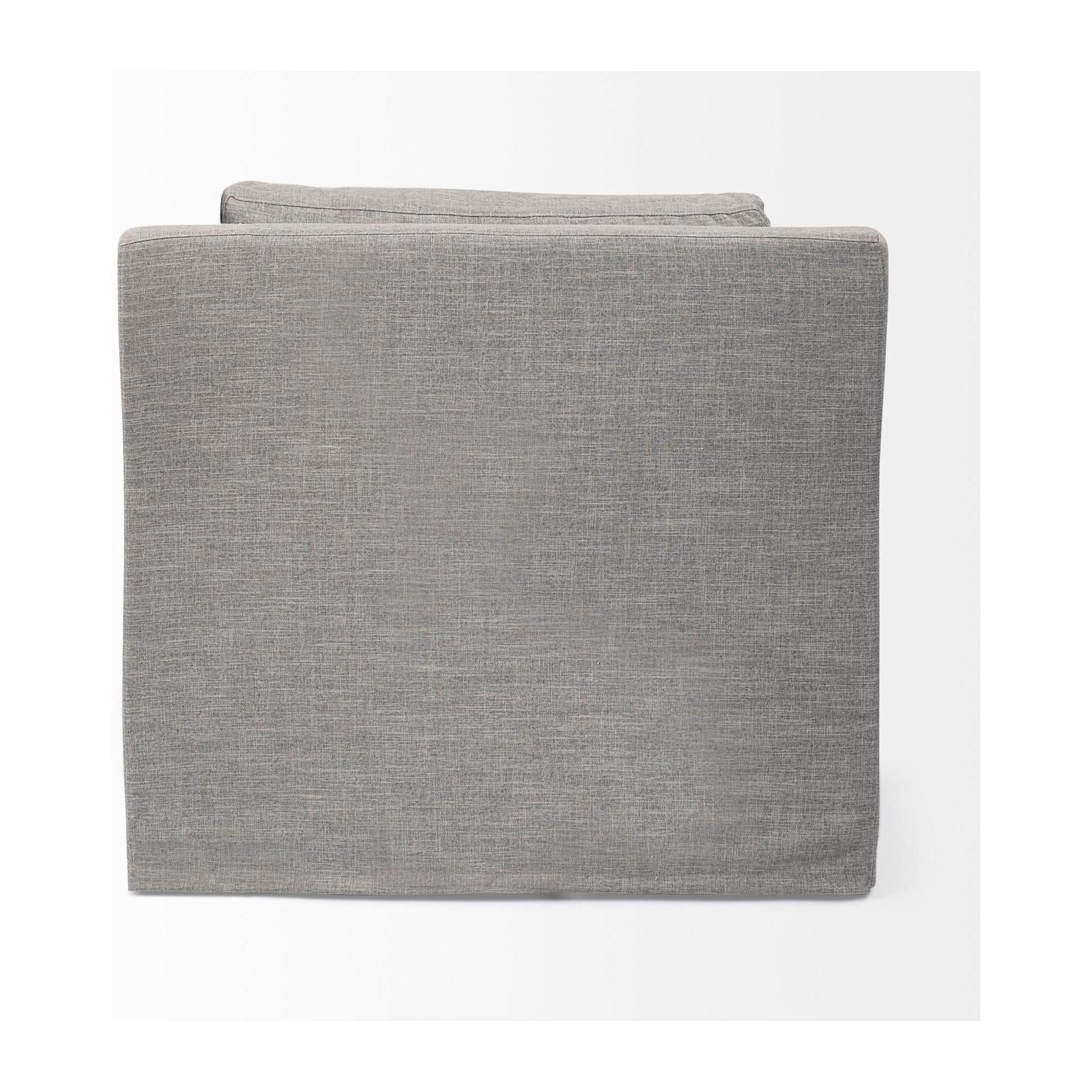 Mercana Denly Gray Slipcover Upholstered Arm Chair