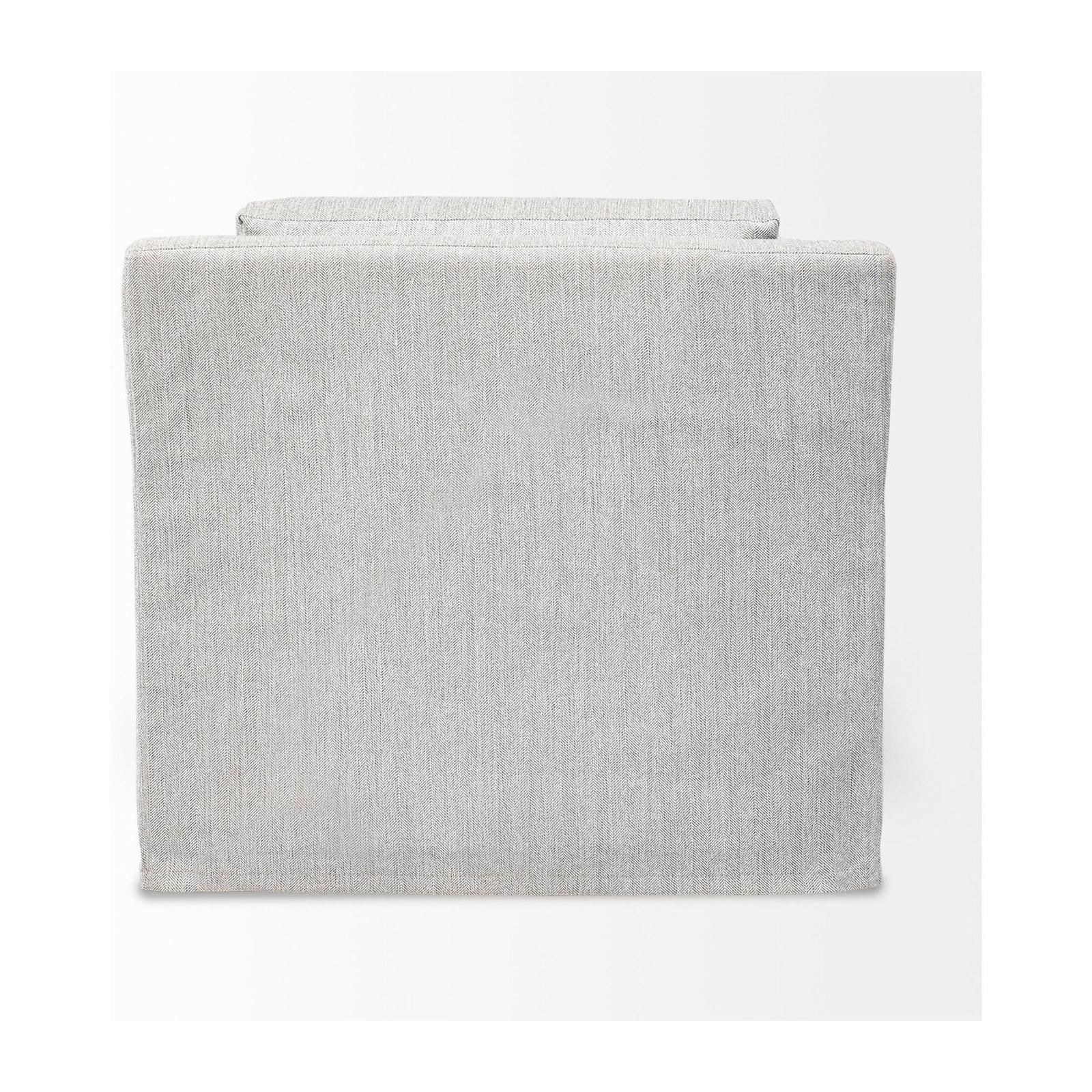 Mercana Denly Gray Slipcover Upholstered Arm Chair