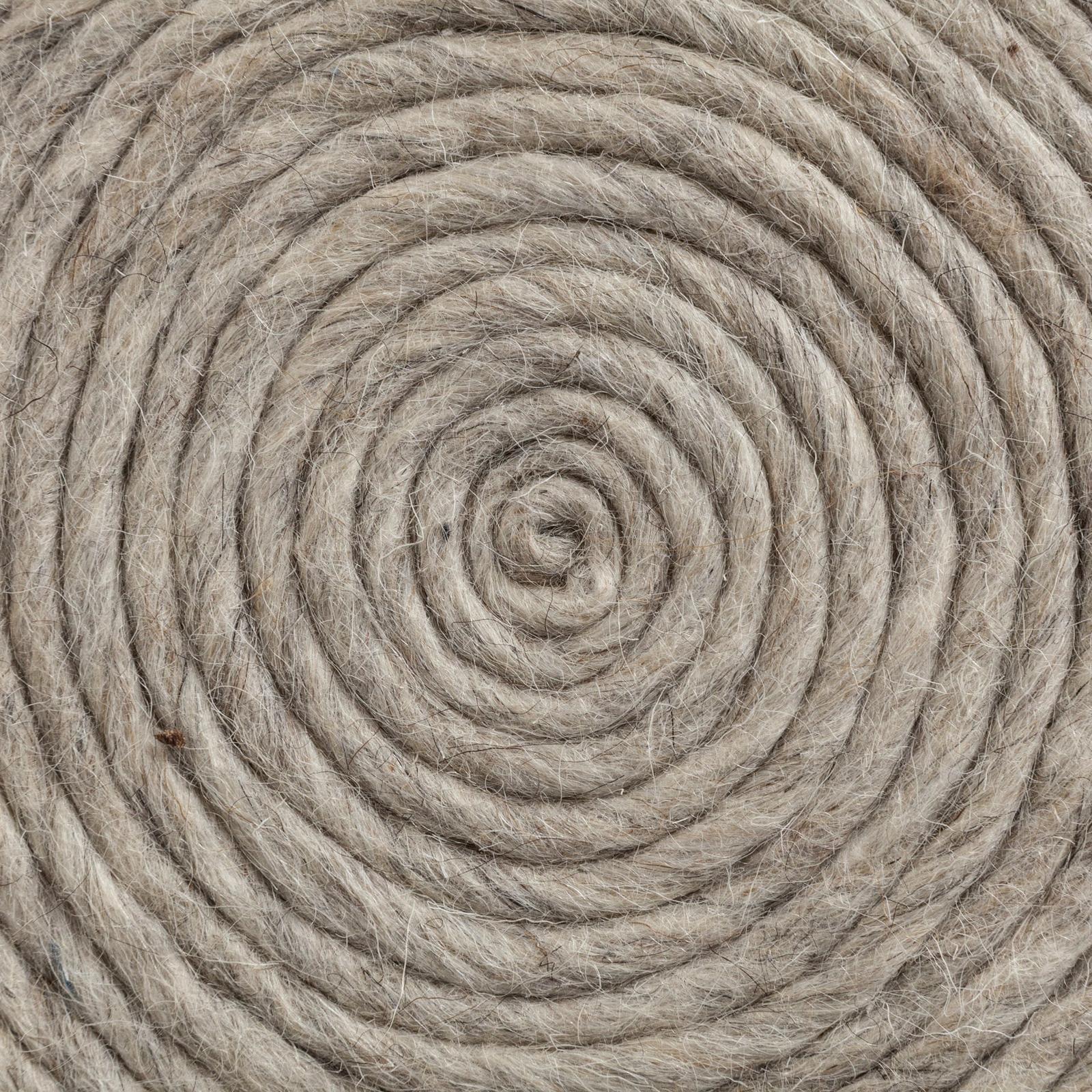 Mercana Allium Handwoven Wool Cylindrical Pouf