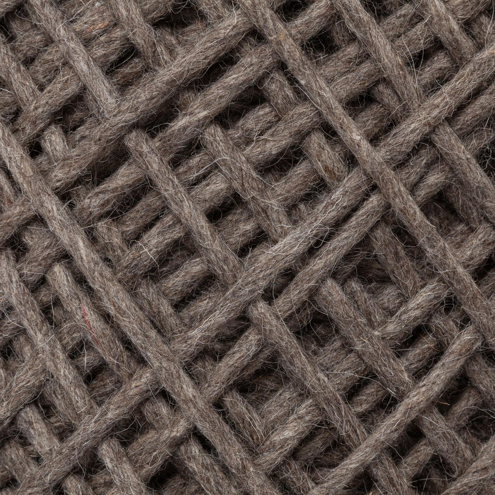 Mercana Allium Handwoven Wool Cylindrical Pouf