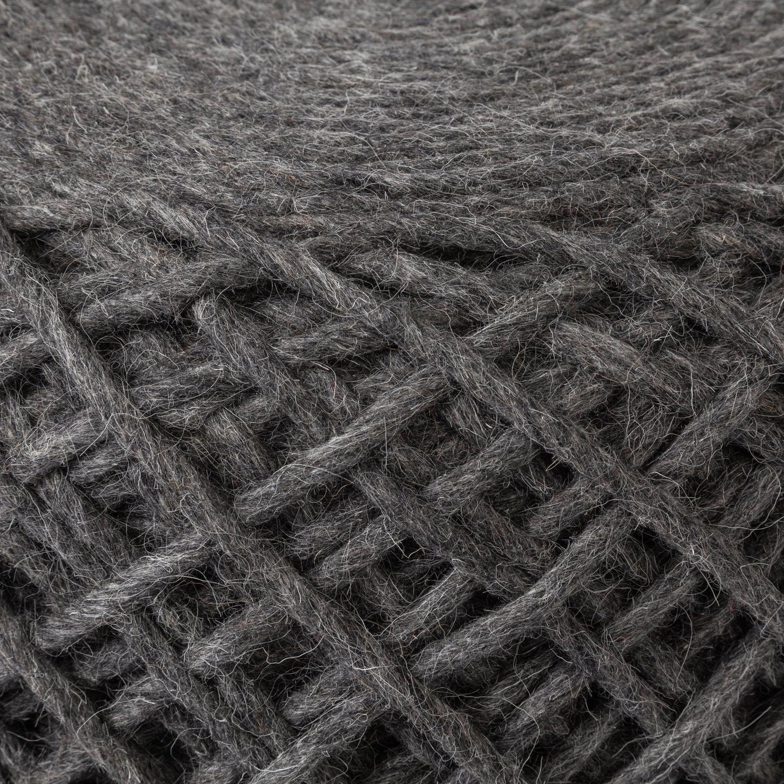 Mercana Allium Handwoven Wool Cylindrical Pouf