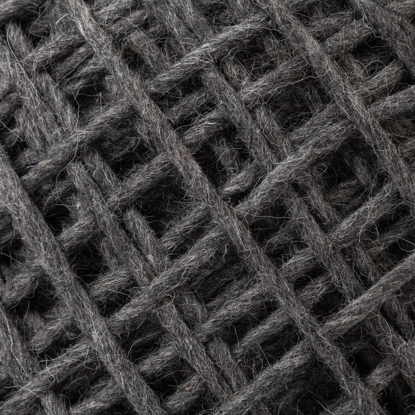 Mercana Allium Handwoven Wool Cylindrical Pouf