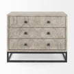 Mercana Genevieve Fir Veneer 3 Drawer Accent Cabinet