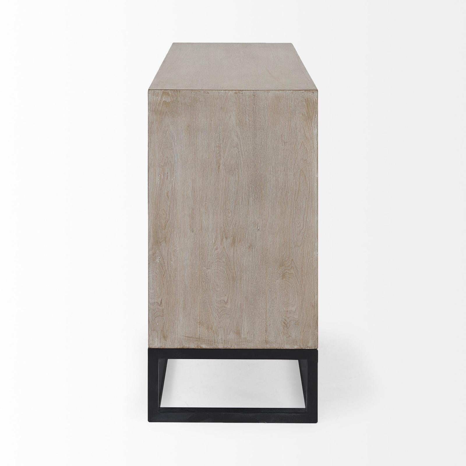 Mercana Genevieve Fir Veneer 3 Drawer Accent Cabinet