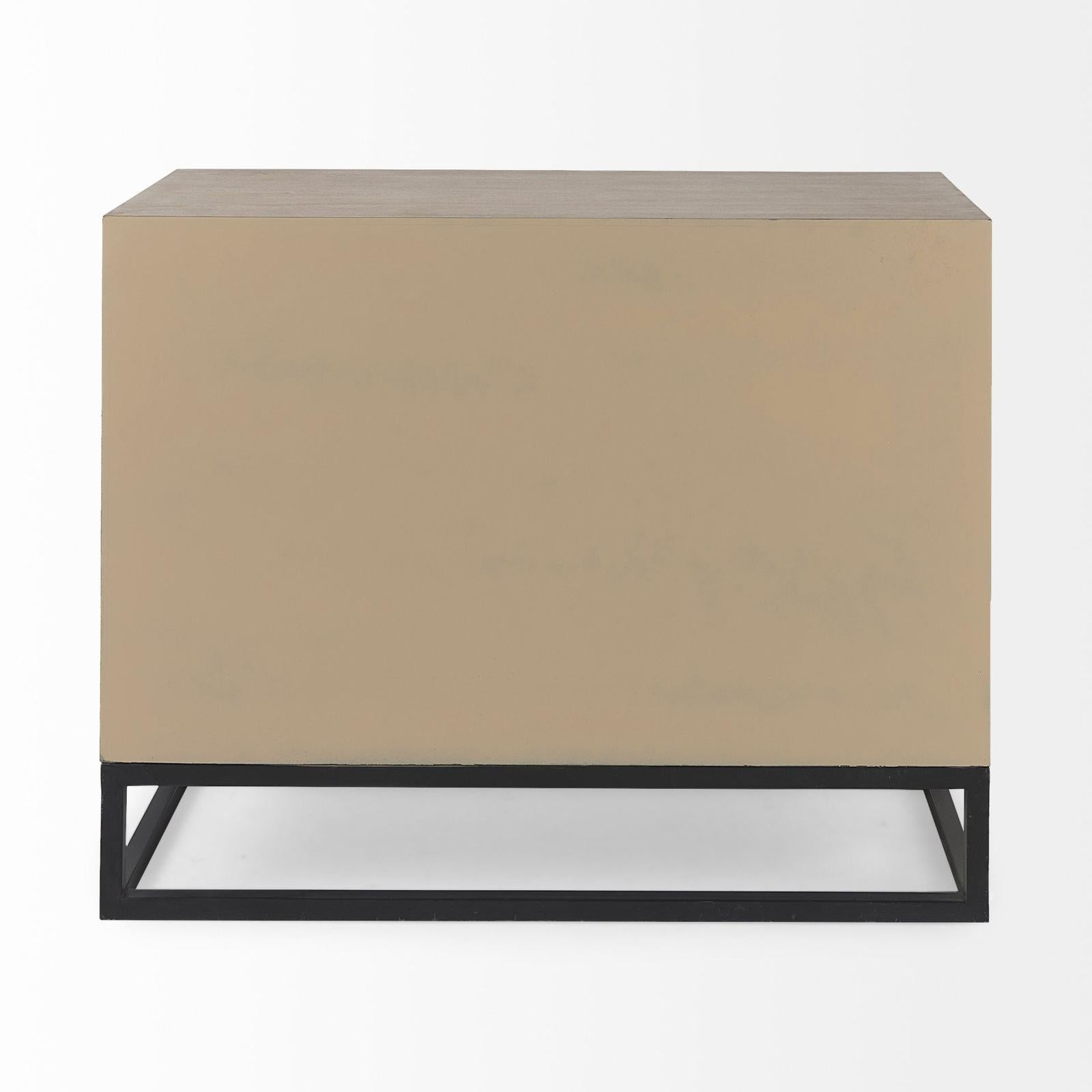 Mercana Genevieve Fir Veneer 3 Drawer Accent Cabinet