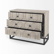 Mercana Genevieve Fir Veneer 3 Drawer Accent Cabinet