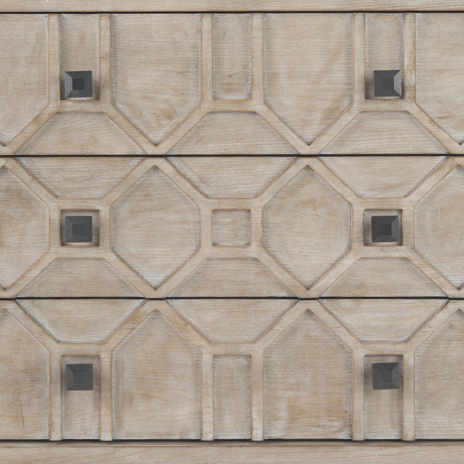 Mercana Genevieve Fir Veneer 3 Drawer Accent Cabinet