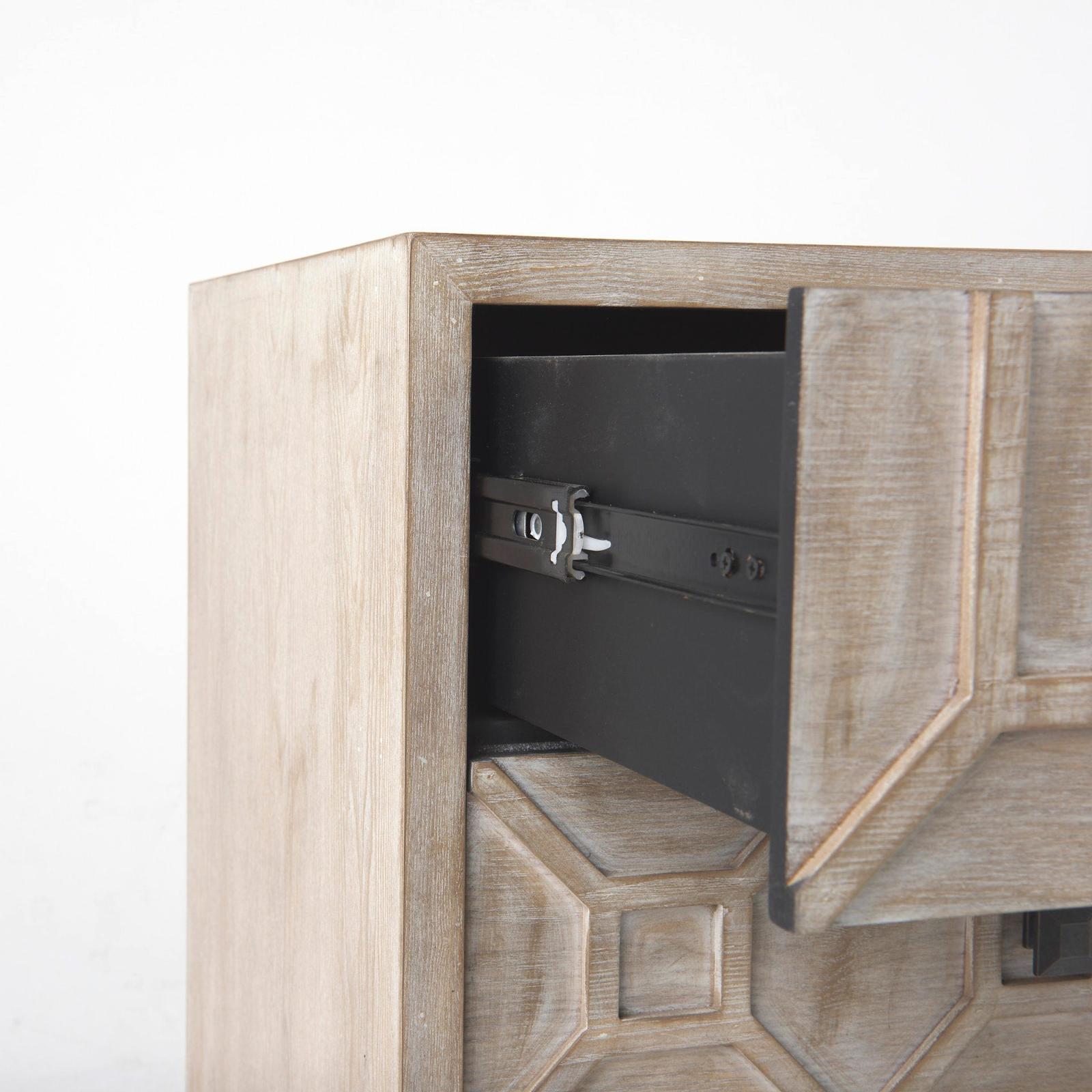 Mercana Genevieve Fir Veneer 3 Drawer Accent Cabinet