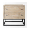 Mercana Ciara Beige Fir Veneer 2 Drawer Accent Cabinet Clearance