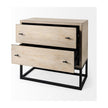 Mercana Ciara Beige Fir Veneer 2 Drawer Accent Cabinet Clearance