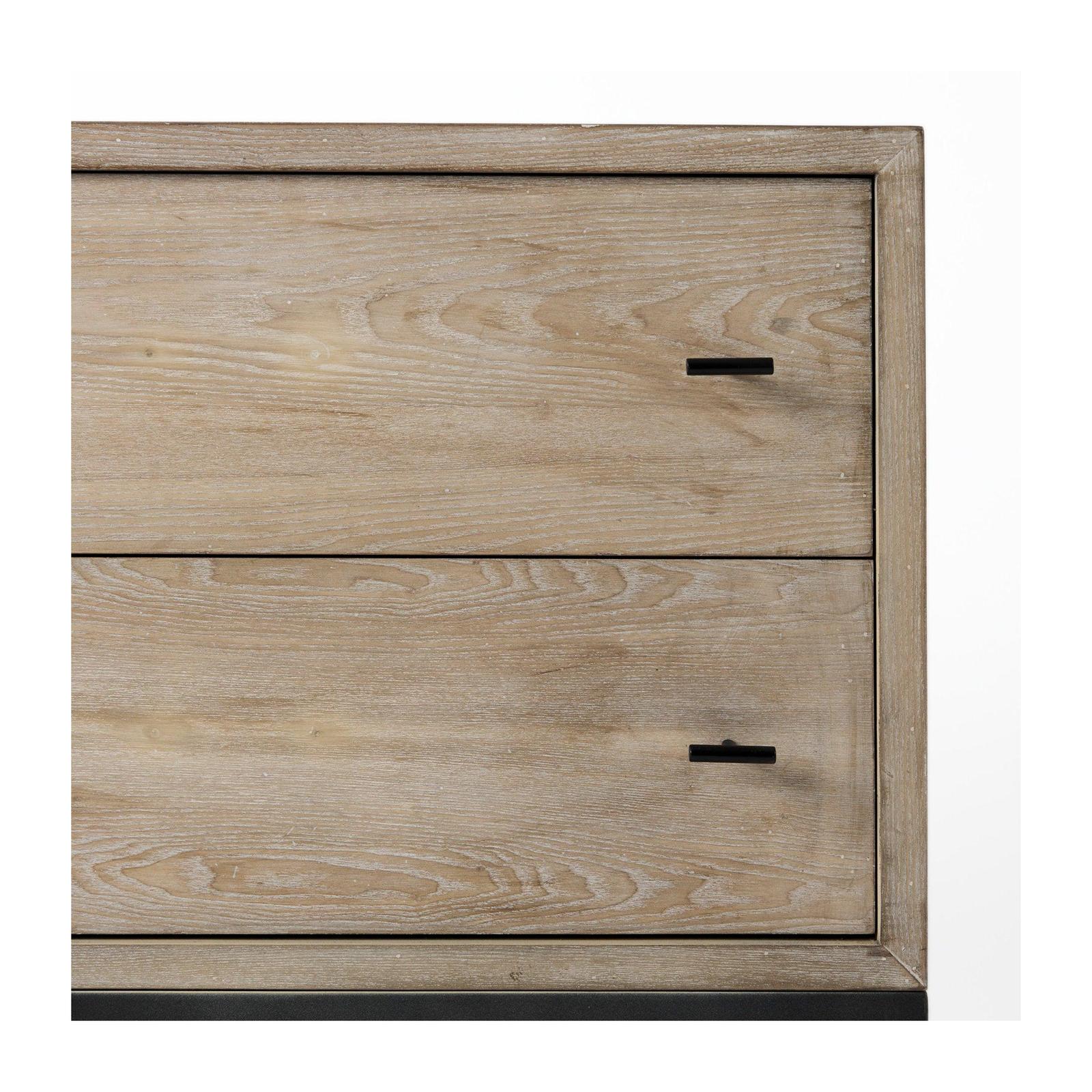 Mercana Ciara Beige Fir Veneer 2 Drawer Accent Cabinet Clearance