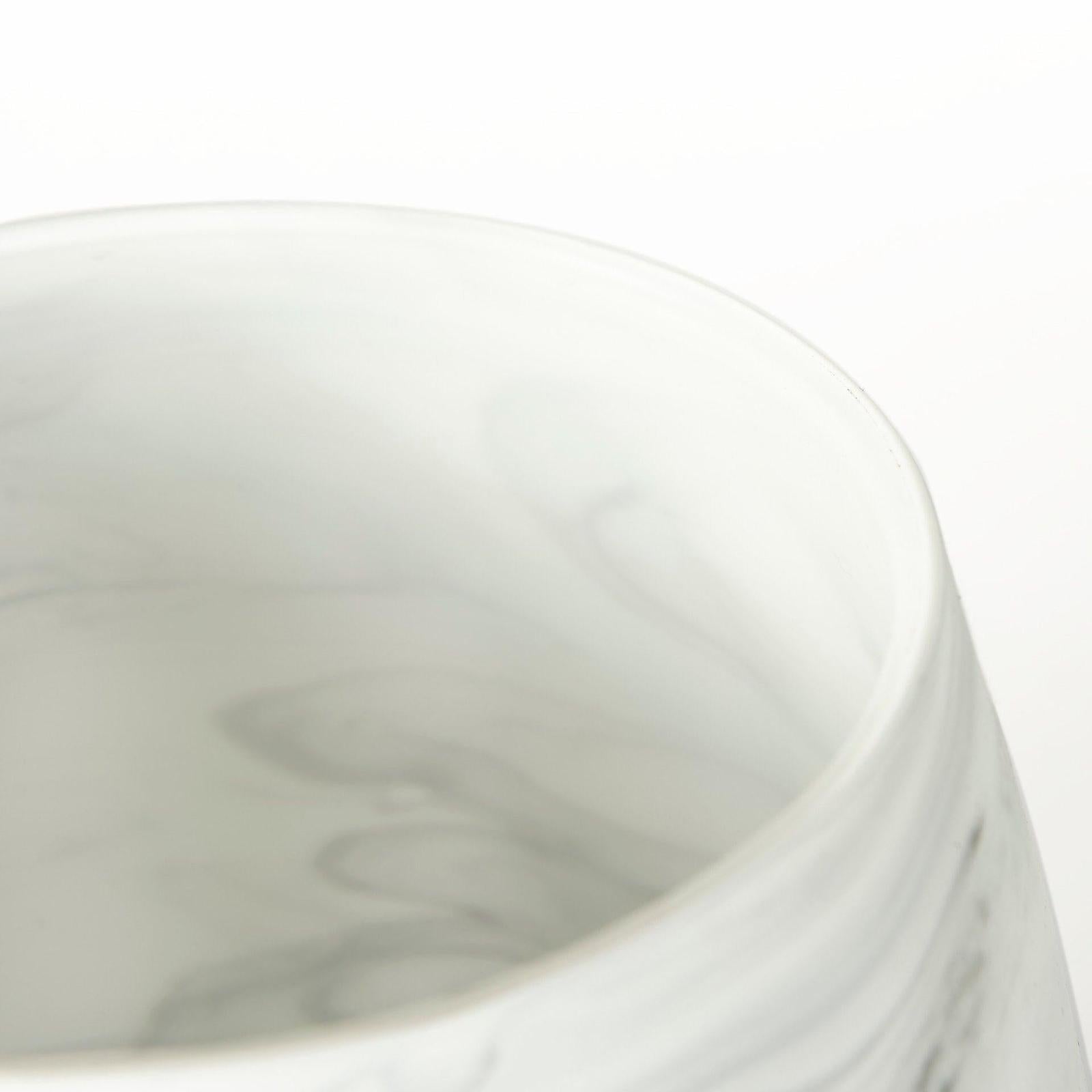 Mercana Volta Gray Cream Glass Abstract Pattern Vase Clearance