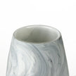 Mercana Volta Gray Cream Glass Abstract Pattern Vase Clearance