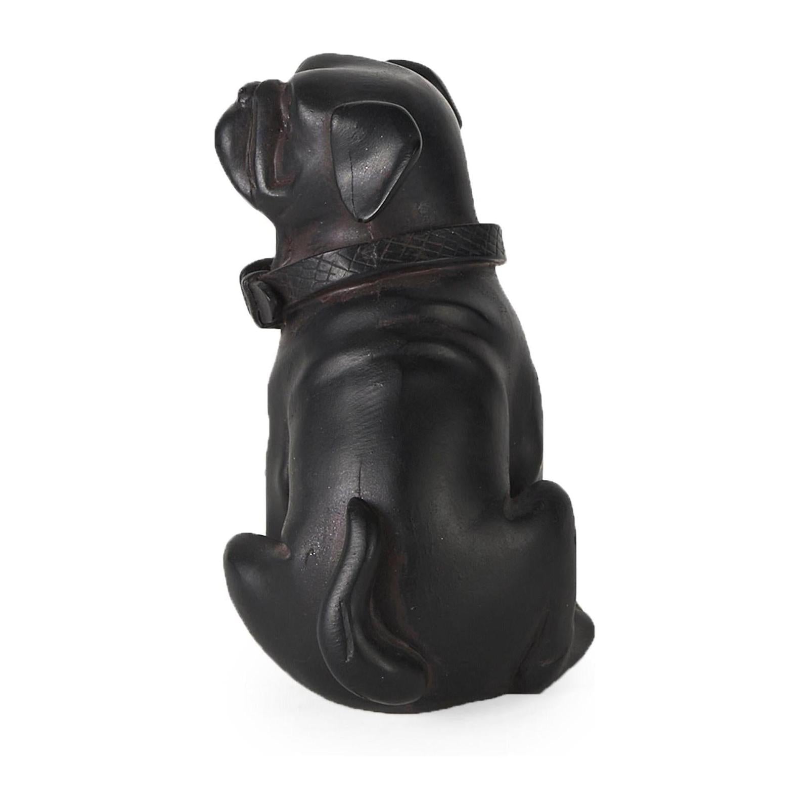 Mercana Cadence Black Resin Pug Dog