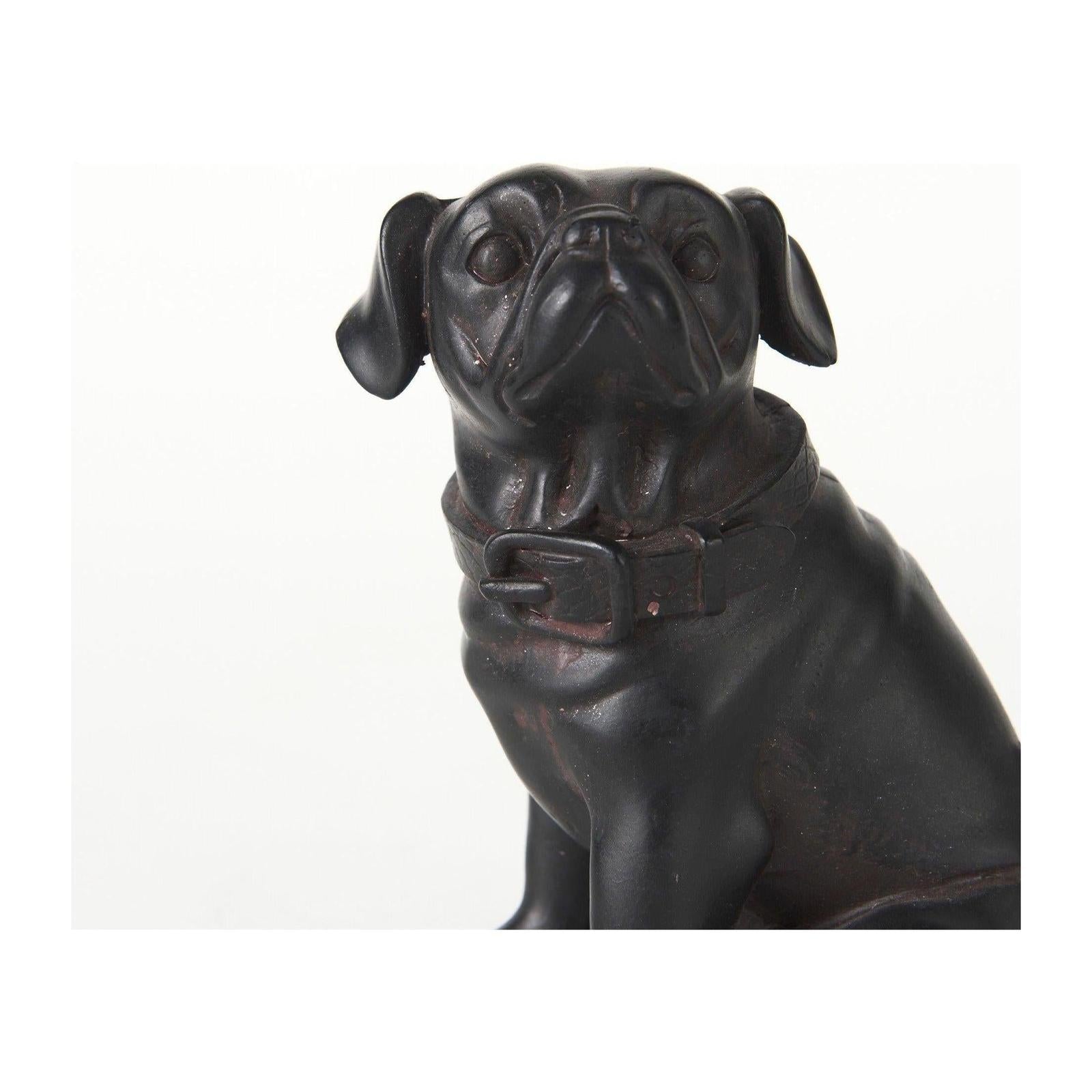 Mercana Cadence Black Resin Pug Dog