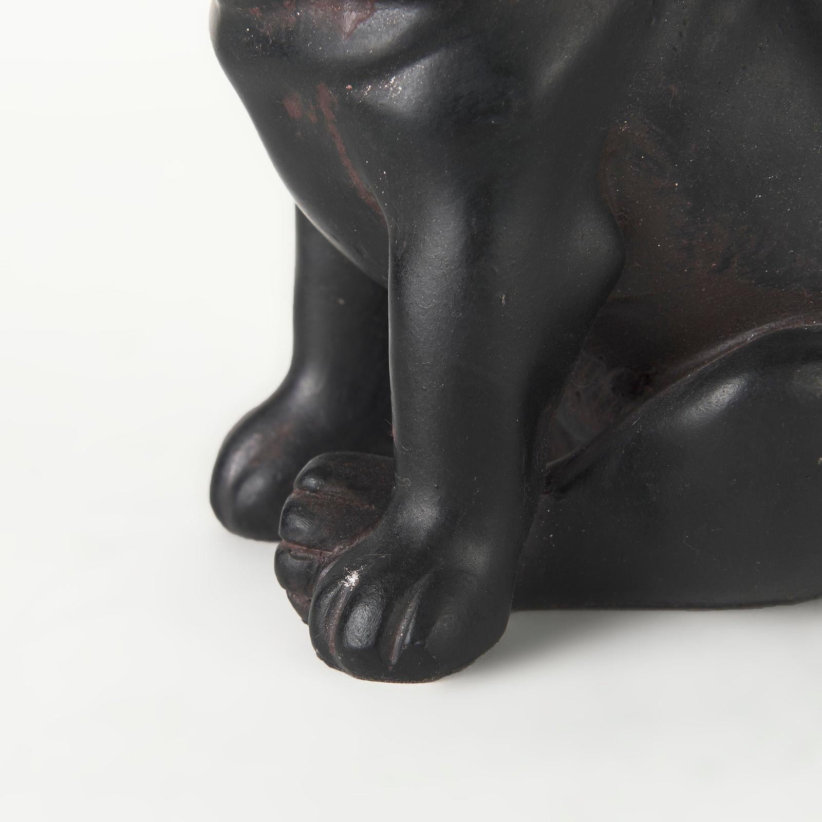 Mercana Cadence Black Resin Pug Dog