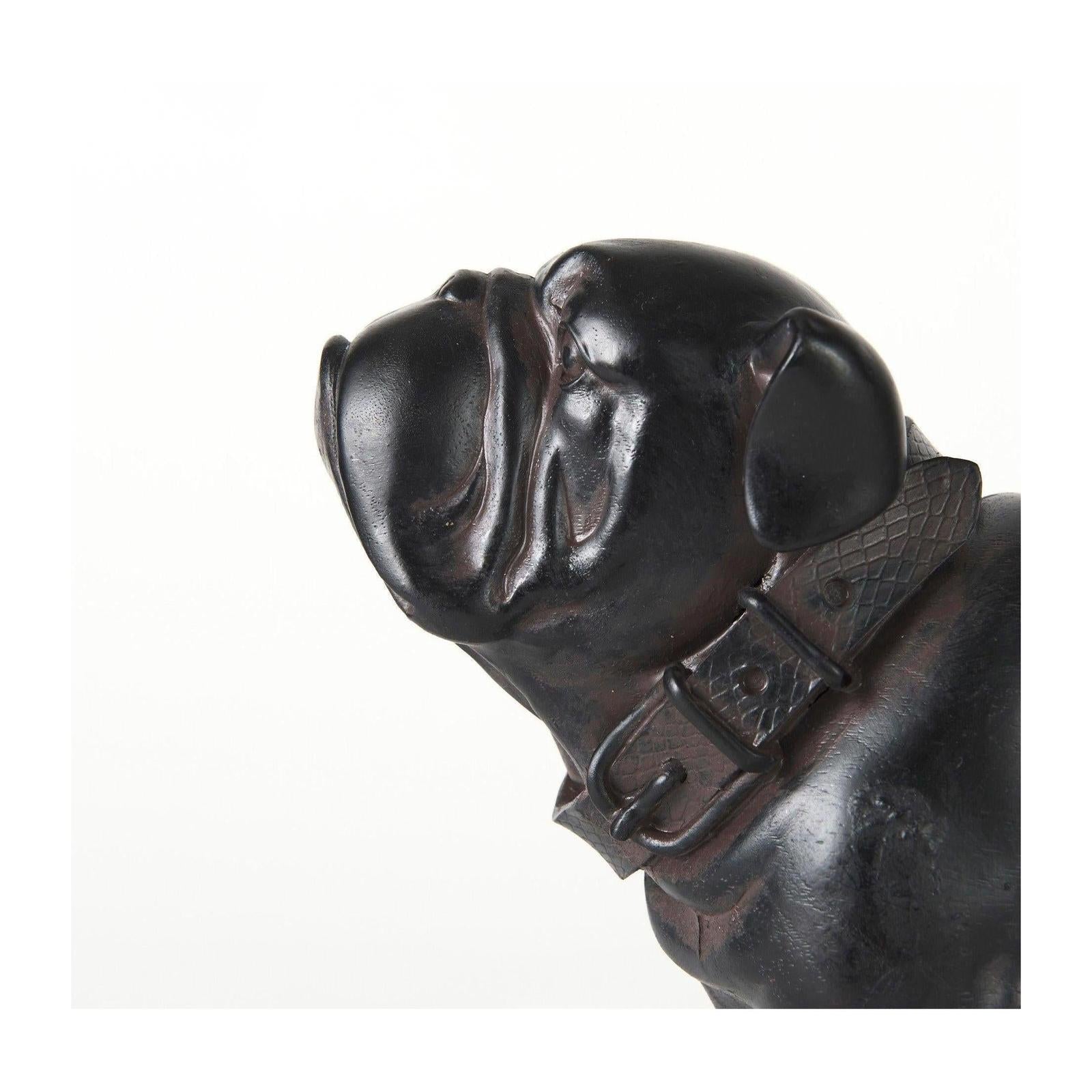 Mercana Hugo Black Resin Bulldog