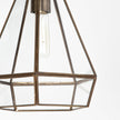 Mercana Prima Gold Metal and Glass Pyramid Pendant Light
