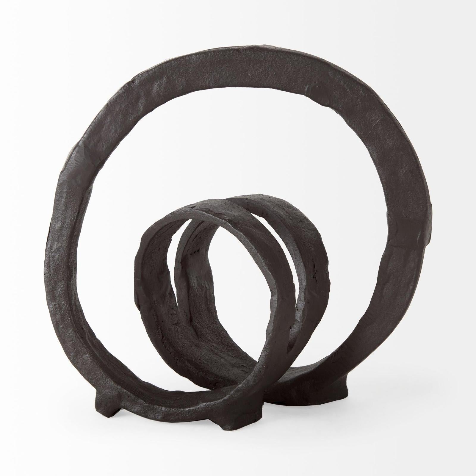 Mercana Stanislaw Black Metal Infinite Ribbon Sculpture