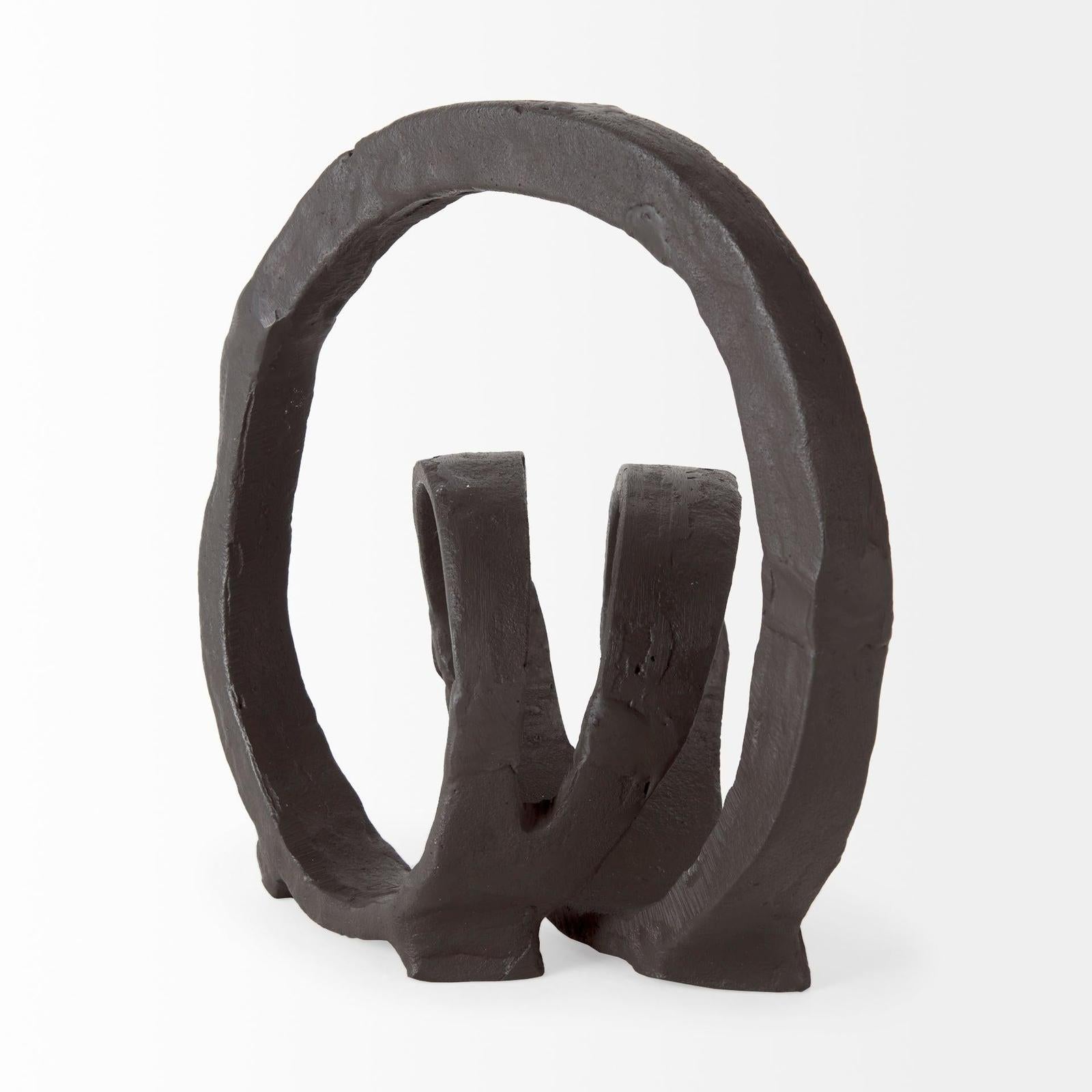 Mercana Stanislaw Black Metal Infinite Ribbon Sculpture